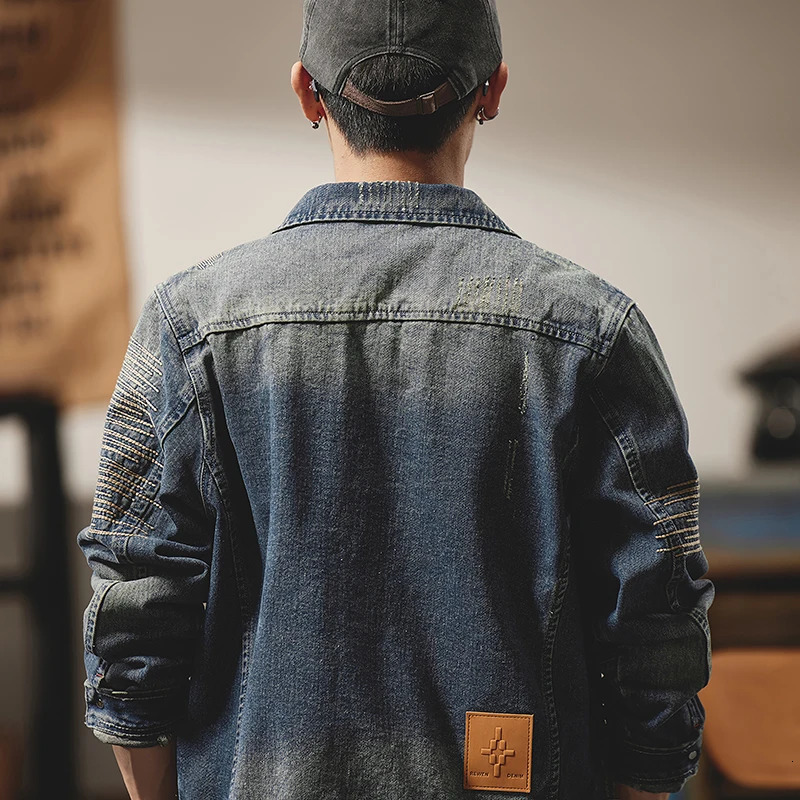 Mens clothingMens coatJean jacket for mencowboyMens casual jacketMens fashion 241108