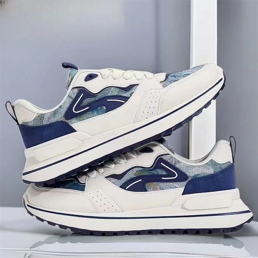 Men's Retro Vintage Multicolor Sneakers: Breathable Soft Sole Running Shoes for Casual Comfort