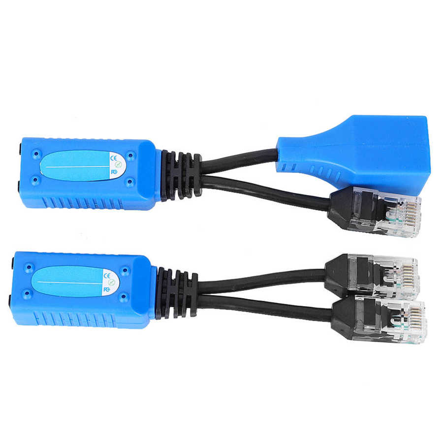 CCTV POE Combiner Splitter Two Cameras Use One Network uPOE Cable Injector Adapter Cable For IP Camera