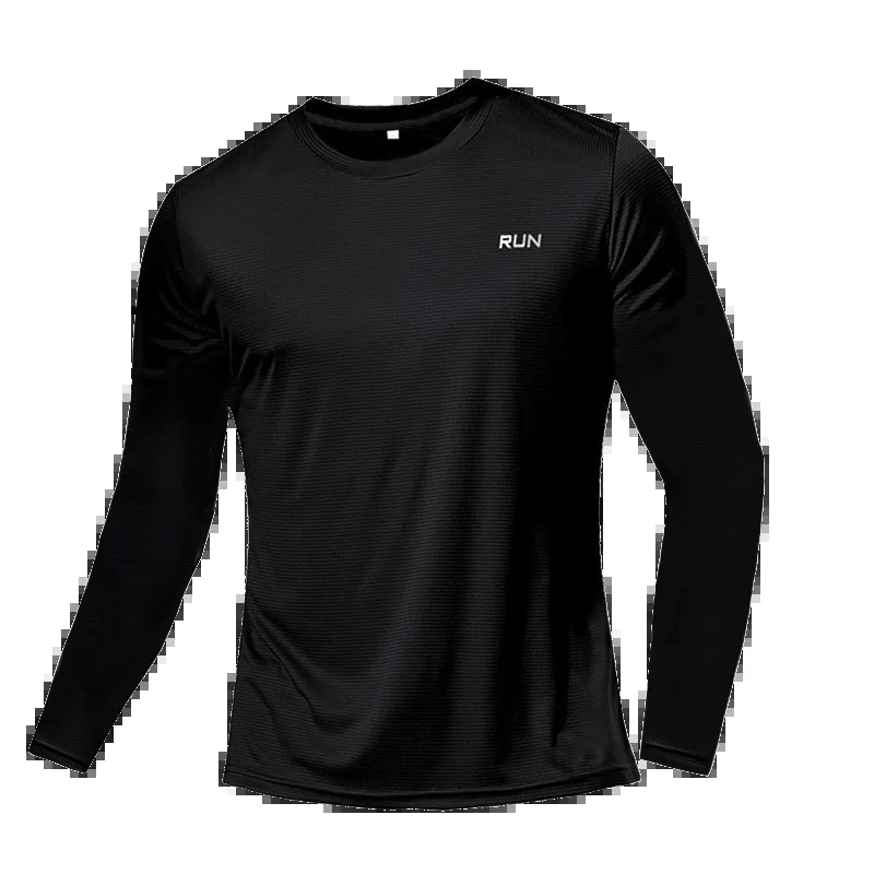 Quick Dry Breathable T-Shirt Sports Tops Training Clothes Long Sleeve T-Shirt Mens Autumn Running Gym Accessories Men Fitness 241112