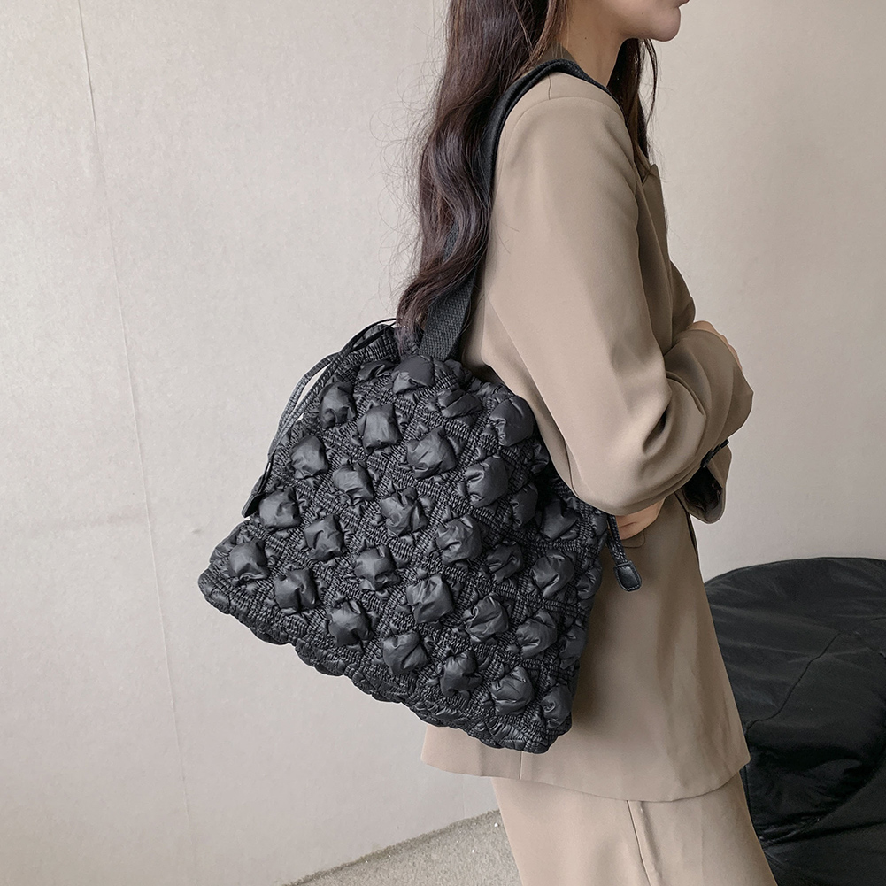 Quilted Tote Bag for Women Designer Handbag Brand Puffer Padded Shoulder Hobo Bags Casual Tote Trendy Female Shopping Bag 2023