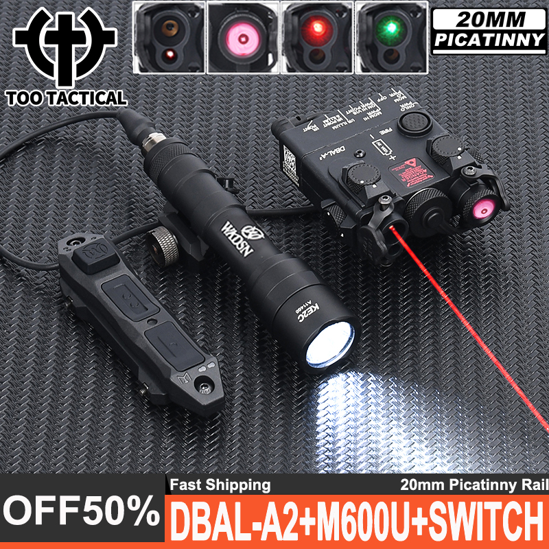 Tactical DBAL A2 IR Illuminator Indicator M600U Wadsn Flashlight Dual Switch M300A Scout Light Red Green Dot Dbal Infrared Laser