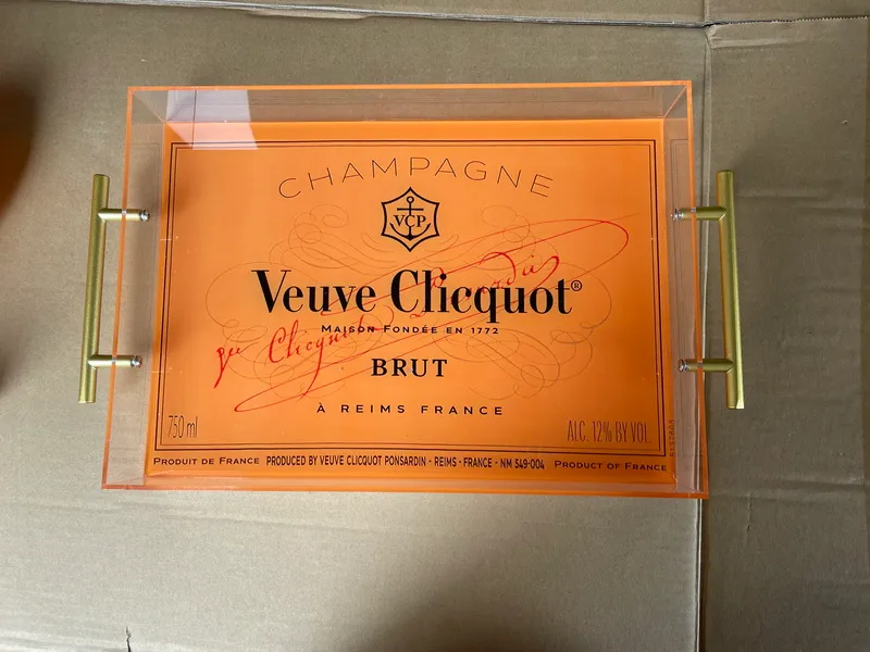 Dishes Plates Veuve Clicquot Champagne Orange Tray Drop Delivery Home Garden Kitchen Dining Bar Dinnerware