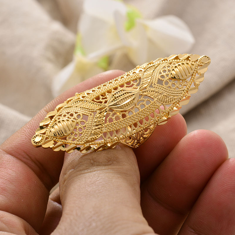 Gold Color Rings for Women Lady Jewelry Accessories Brithday Wedding Bride Party Gift 78787 5 76d22