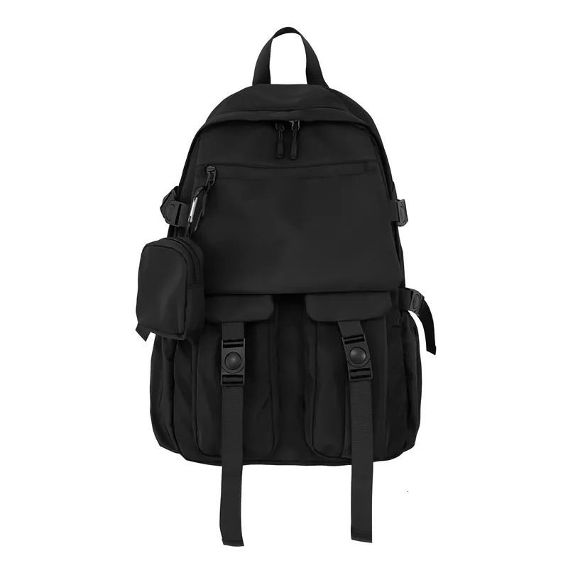 Street fashion trend Korean Rucksacks leisure travel high-capacity backpack Japanese solid full matching Y2k female student backpack 241111