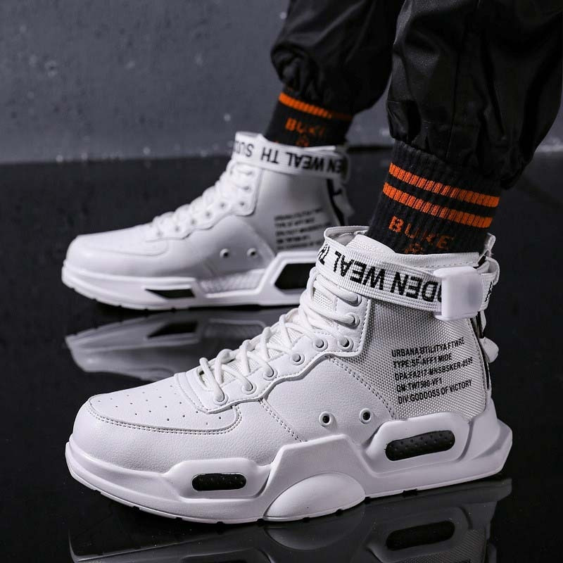 Brand Mens Casual High-tops Trendy Boys Basketball Sports Tennis Outdoor Off-road Shoes Couple Sneakers