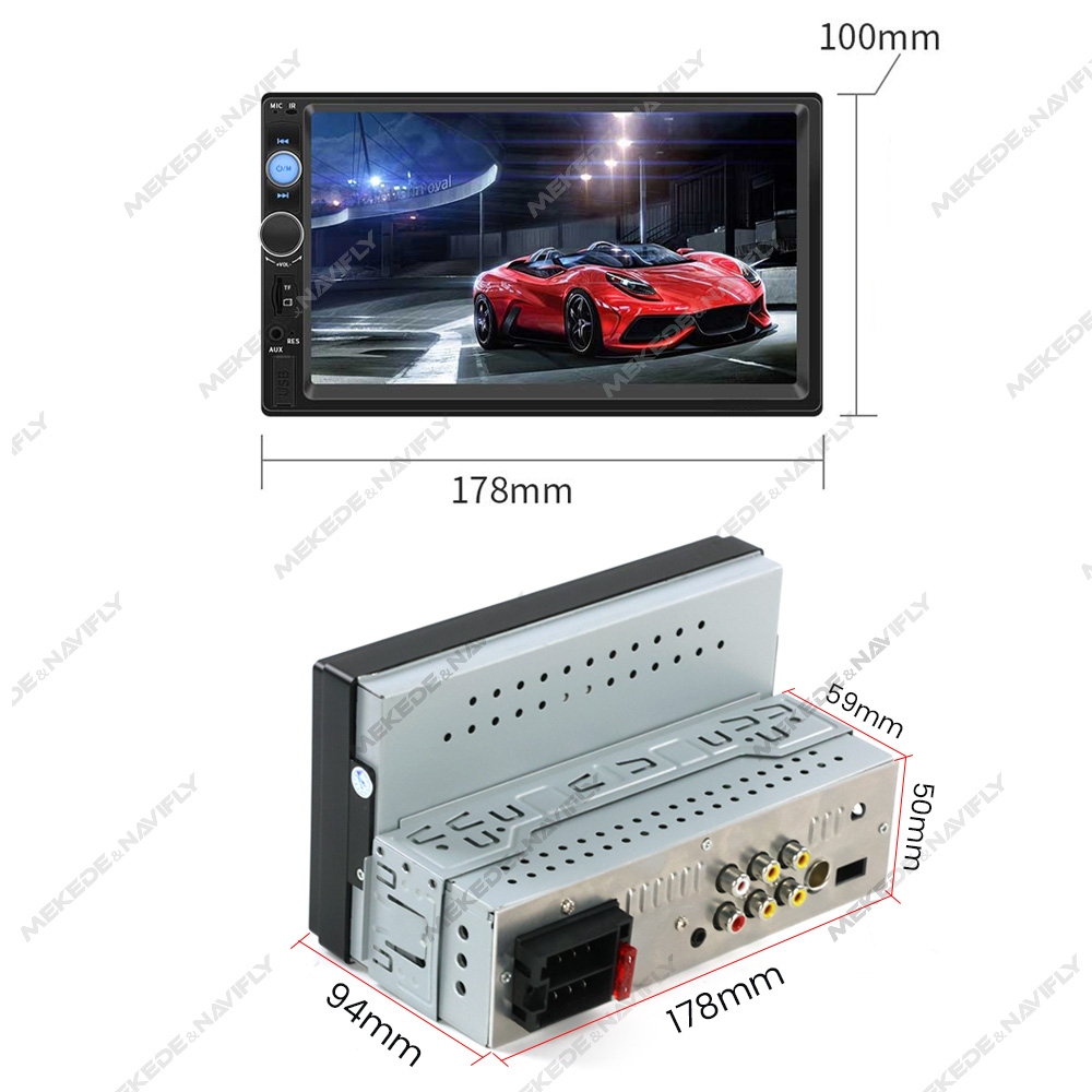 New 2024 7 inch Universal Car Radio Stereo MP3 MP5 Multimedia Player Support SWC/AUX/BT/SD/USB/Mirrorlink/FM/RCA/HD Video Player