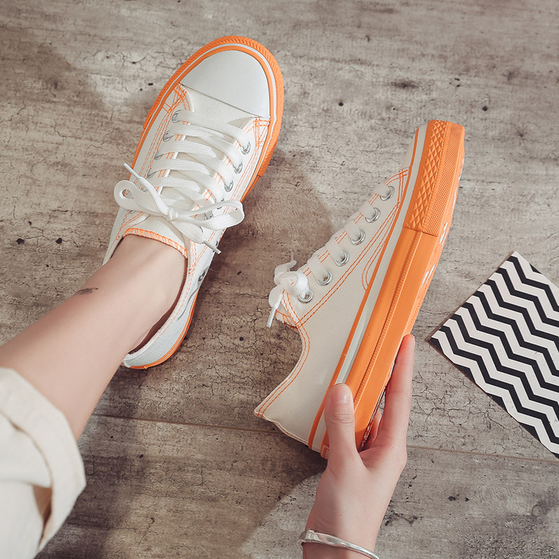 Style New Women Vulcanized Sneakers Breathable Casual Students White Woman Spring Autumn Lovely Canvas Shoes 2023 Comemore 9b76