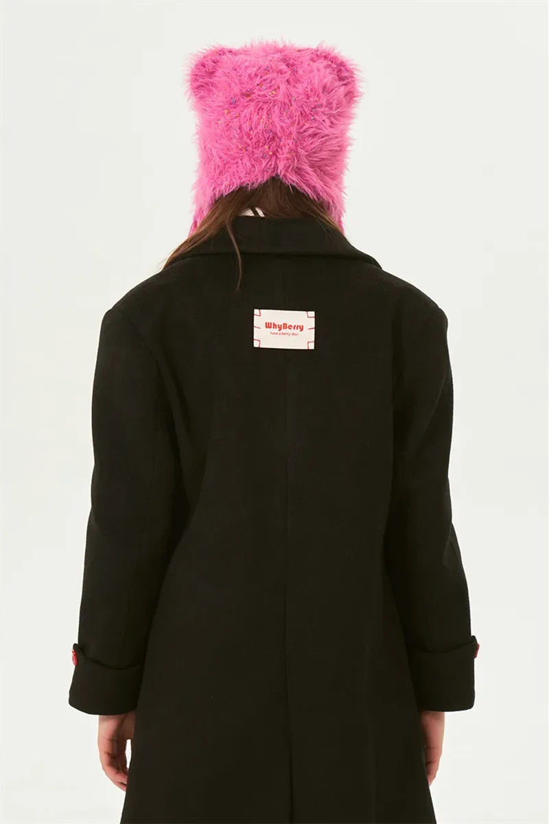 New Style Cashmere Balaclava Autumn Winter Hats Warm Pullover Snood Hat Collar Bear Cap Bonnets for Women