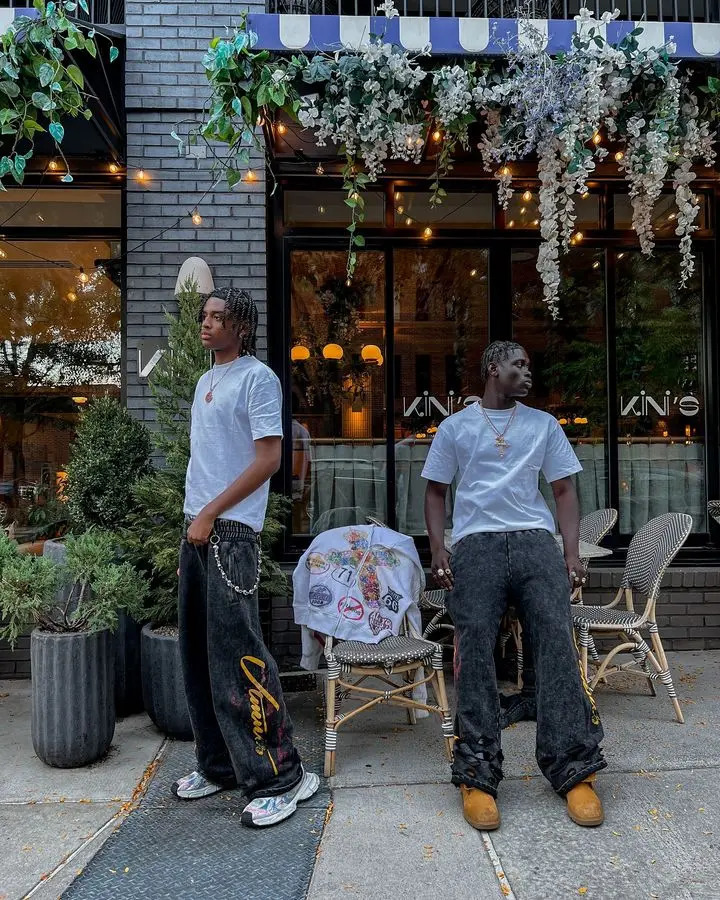 Streetwear Vintage Sweatpants Y2K Pants Men Punk Rock Hip Hop Retro Ripped Baggy Elastic Waist Jogging Casual Trousers 241112