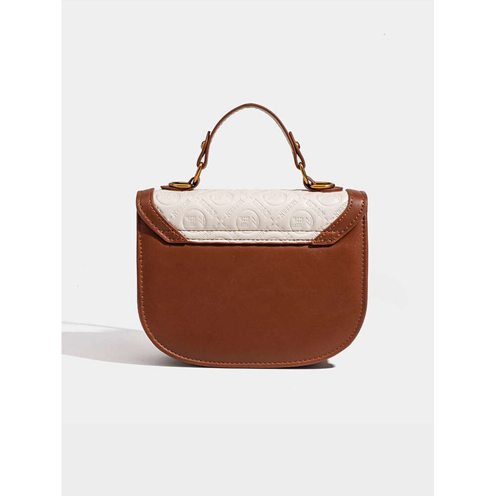 2024 new Vintage print elegant temperament shoulder bag senior sense fashion all saddle handbag