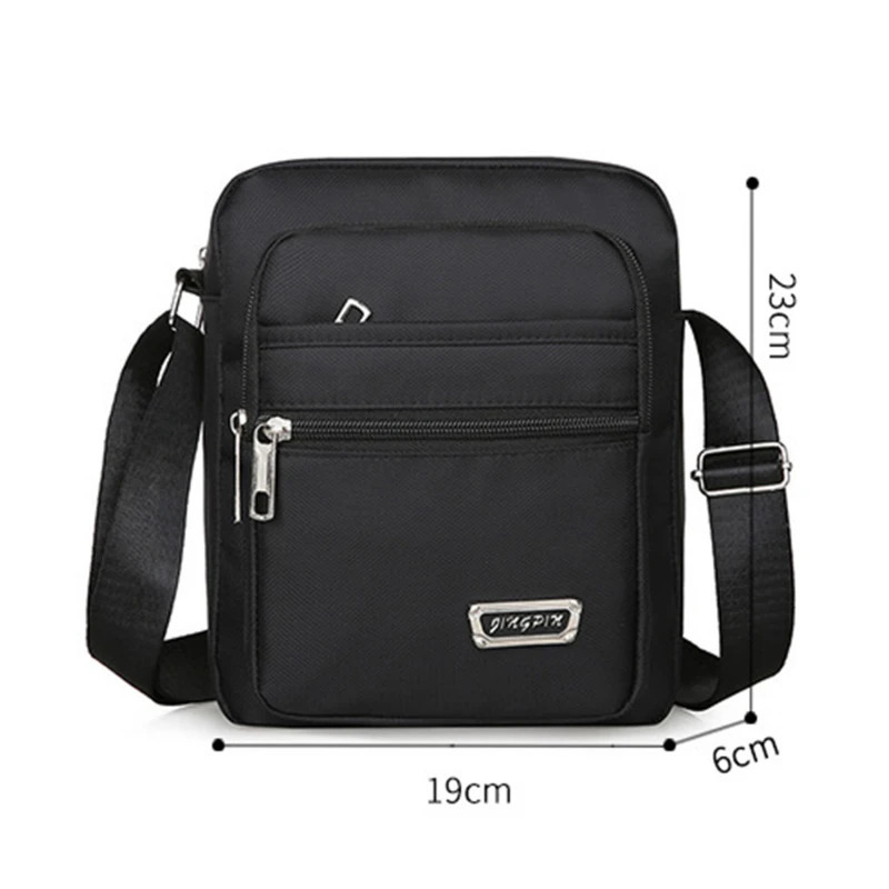 Men Nylon Shoulder Bag Messenger Casual Zipper Pocket Handbag Fashion Tote Travel Male Crossbody Bags 241111