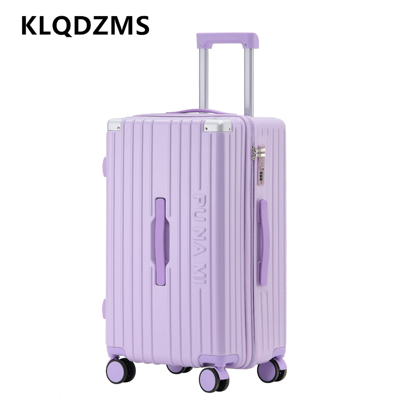 KLQDZMS 20"24"26"28 Inch High-quality Lage Large-capacity Trolley Case Men Boarding Box Universal Wheel Rolling Suitcase f9556