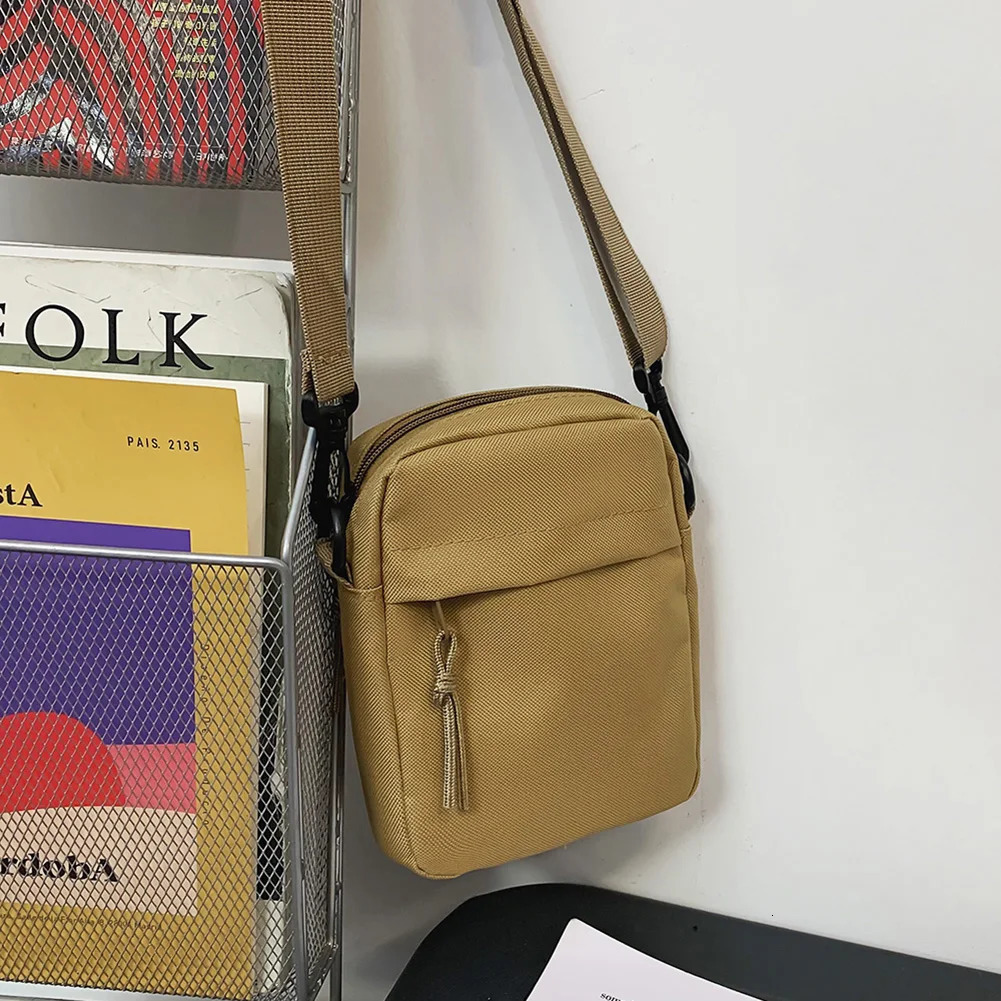 Oxford Womens Crossbody Bags Small Shoulder Handbags for Men Korean Solid Color Students Phone Mini Messenger 241111