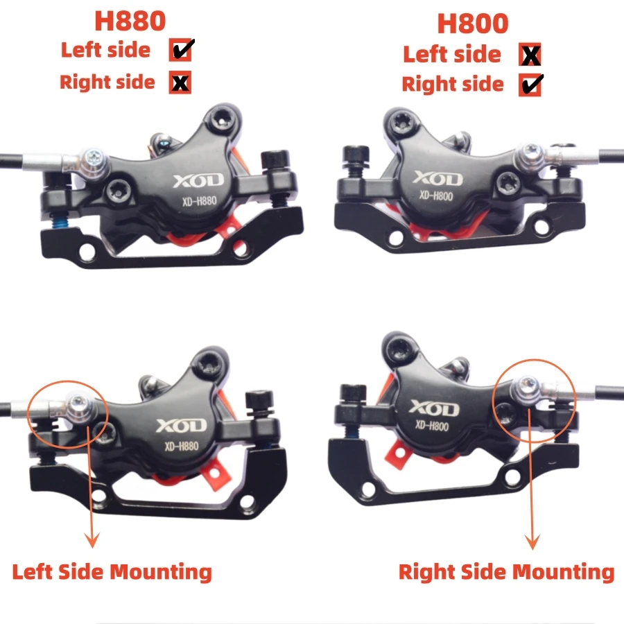 XOD Electric Bicycle Scooter Brakes XD-H800 / XD-H880 1350MM 2000MM Waterproof 2 Pin Cut Off Power Brake