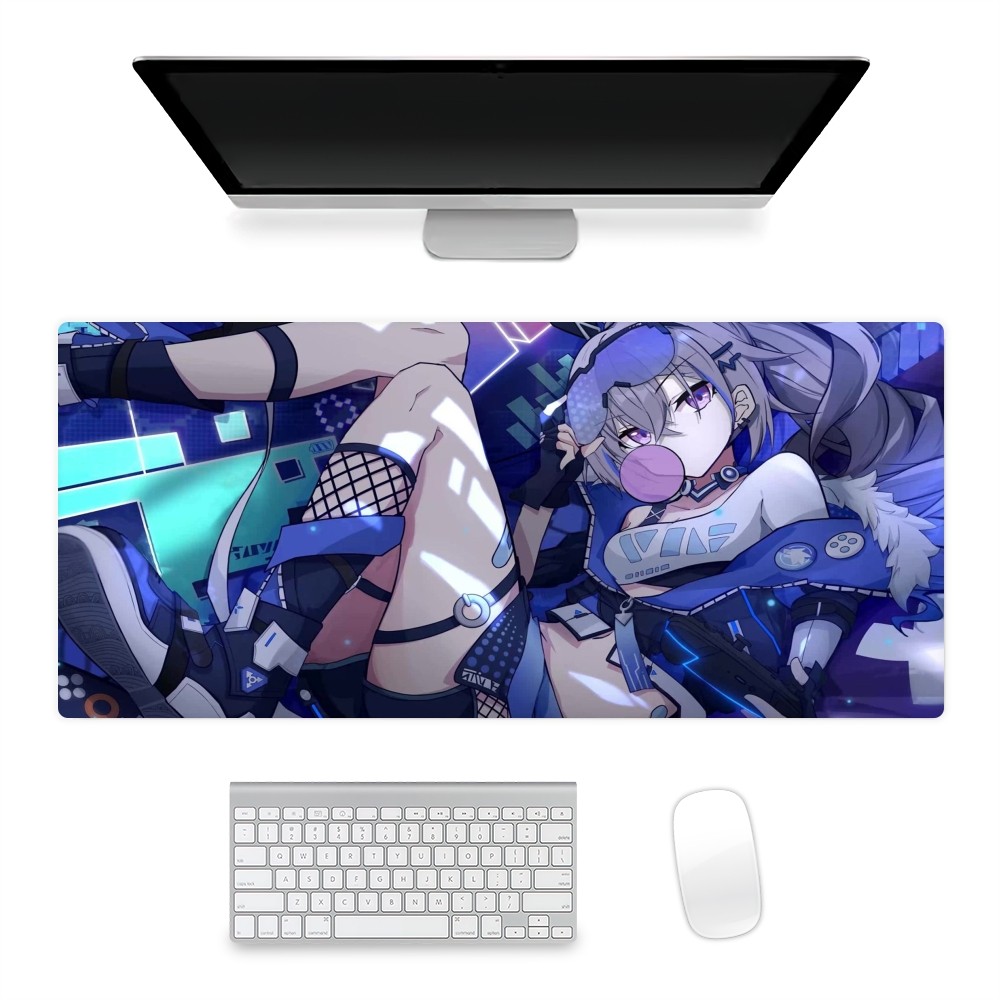 Honkai Star Rail Silver Wolf Mousepad Office Large Small Mouse PC Computer Game Keyboard Rubber Anti-Slip Mice Mat