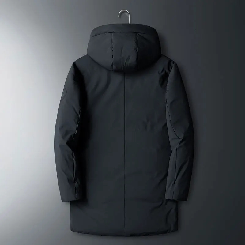 Jacket Men Hooded Warm Thick Down Parkas Portable Fashion Mid-length Plus Size 8XL Male Puffer Coats 241111