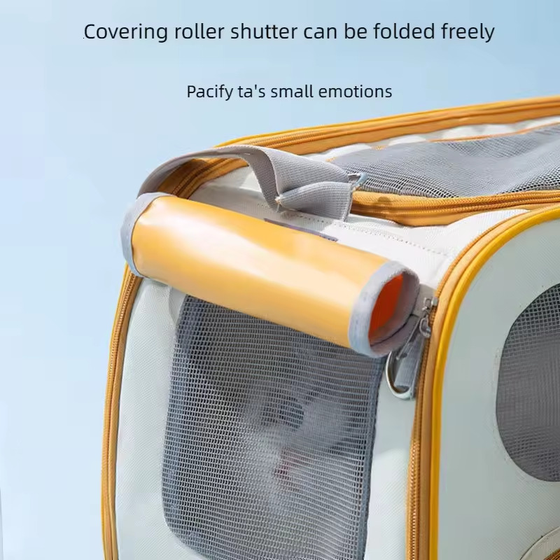 Foldable Musical Rhythm Large Capacity Puppy Carrier Backpack Cats Transport Wear-Resistant Breathable Cat Supplies