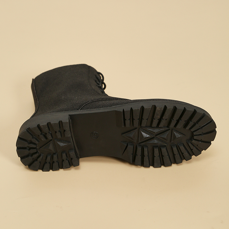 Shiny Black Glitter Ankle Women PU Leather Low Heels Short Boots Woman Zipper Lace Up Motorcycle Booties Punk Shoes Size42 5f31