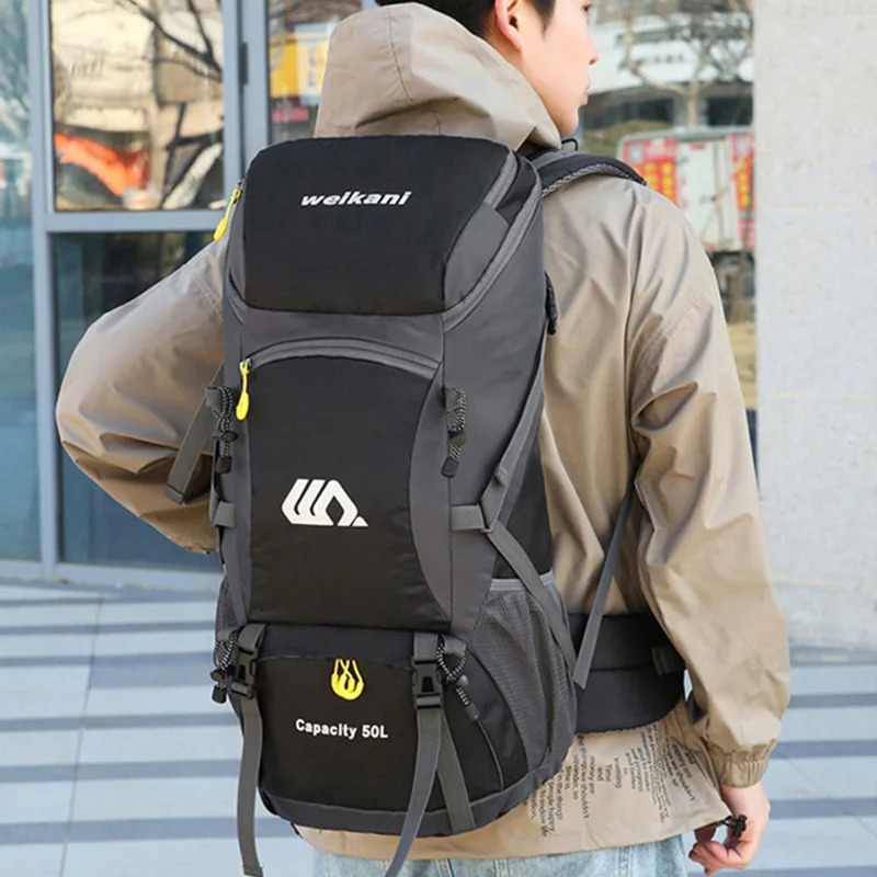 50L travel backpack camping mens large hiking bag travel backpack waterproof outdoor sports hiking bag 241112