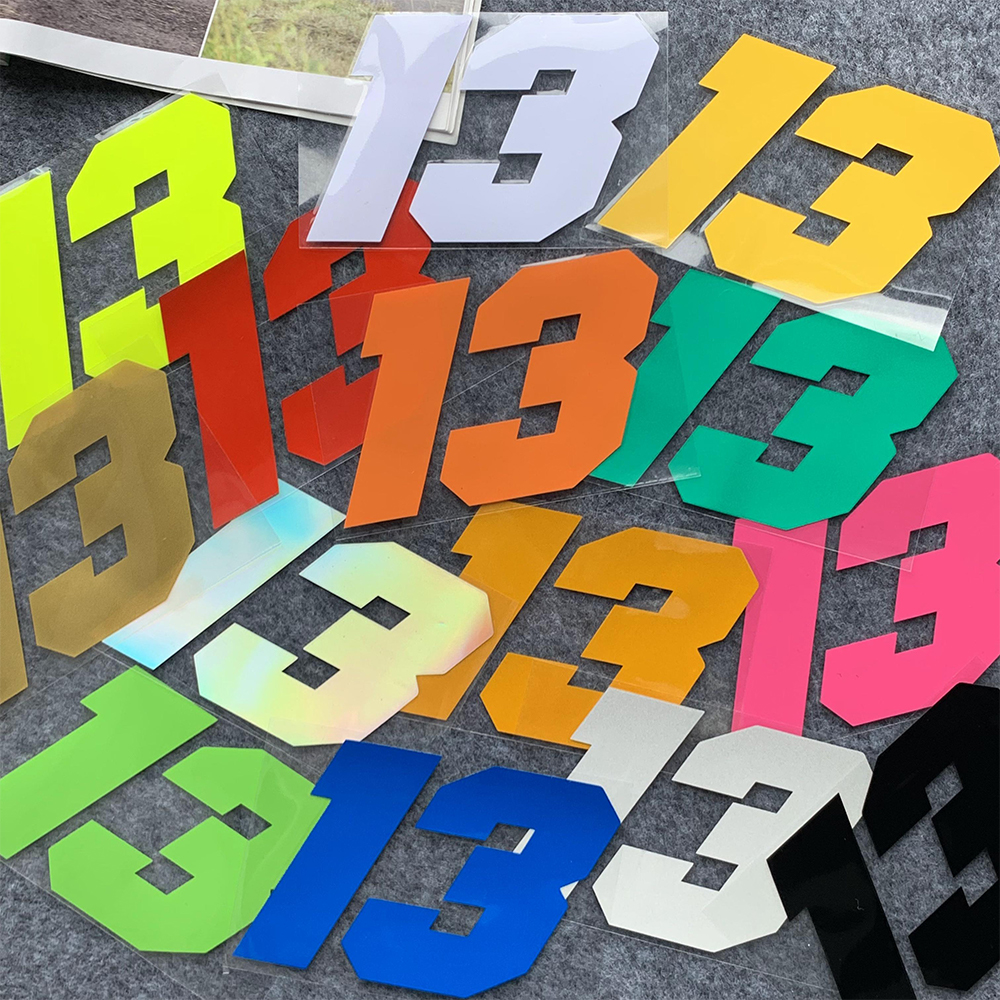 Moto Stickers Number 13 Reflective Motorcycle Accessories Stickers for Suzuki Vstrom 650 GSXR 600 GSR 600 Yamaha R1 MT07 R3 R7 7ed55