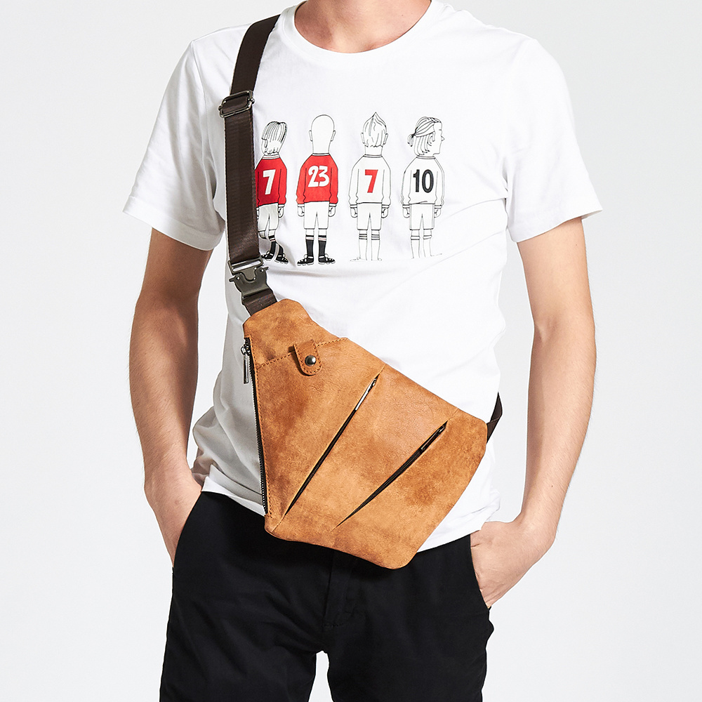 Bag Anti-Theft Men Genuine Leather Messenger Shoulder s For New Chest Pack Vintage Crossbody Motorcycle 9921e