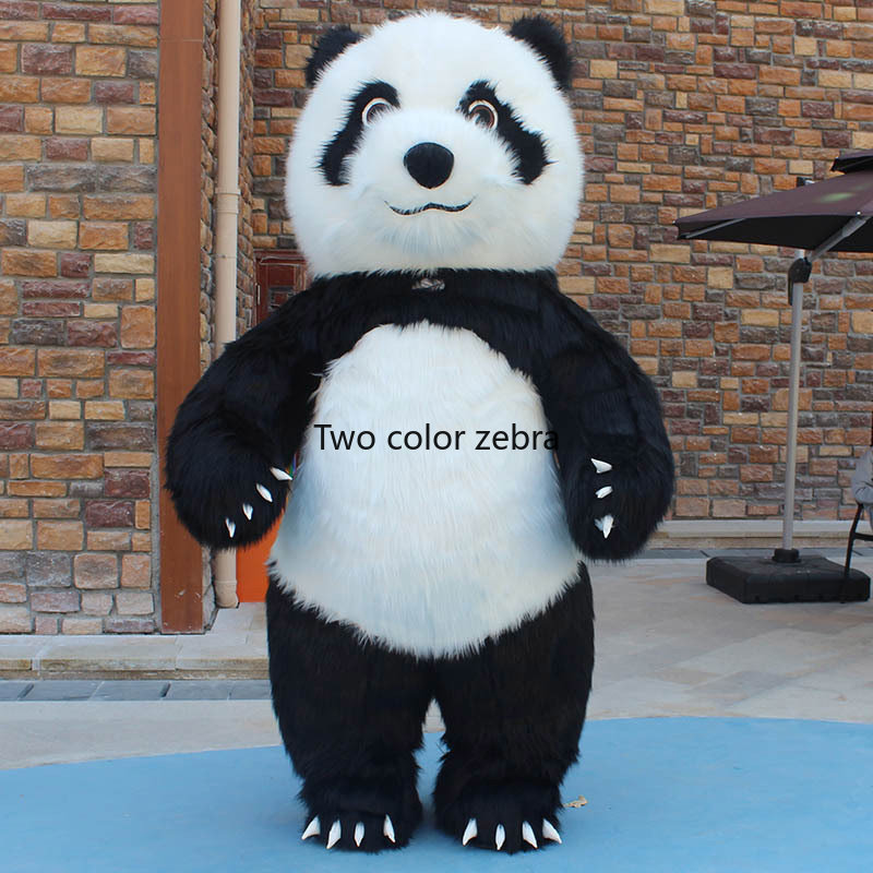 Inflatable Panda Cosplay Furry Costumes Giant Plush Bear Mascot Party Weddding Cosplay Costumes For Adult Man Women Girl Boy