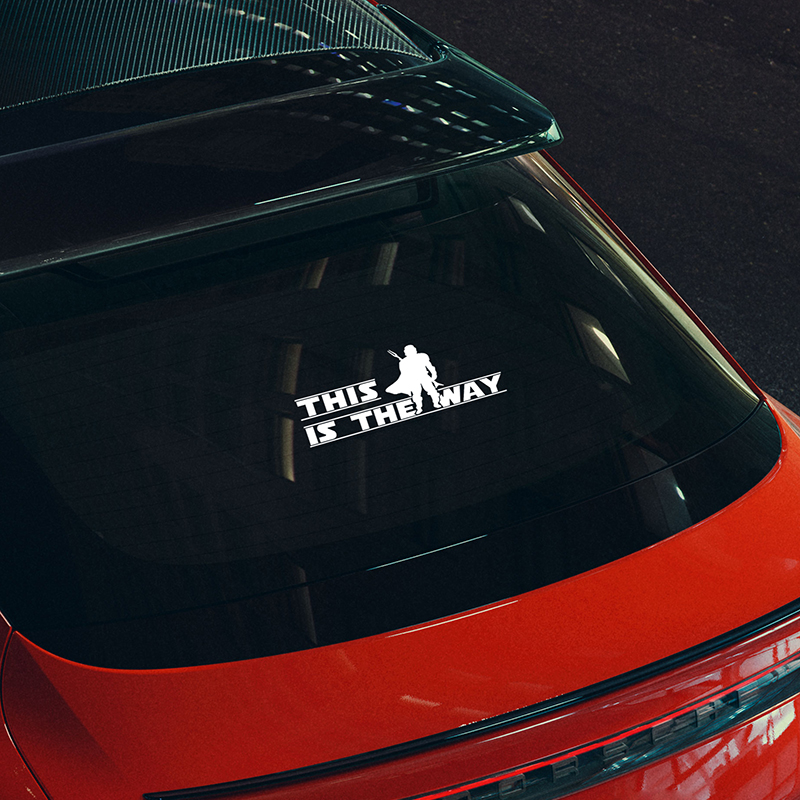 This is the way Stickers Vinyl Waterproof Rear Windshield Car Personality Auto Body Styling Decor Window Sticker