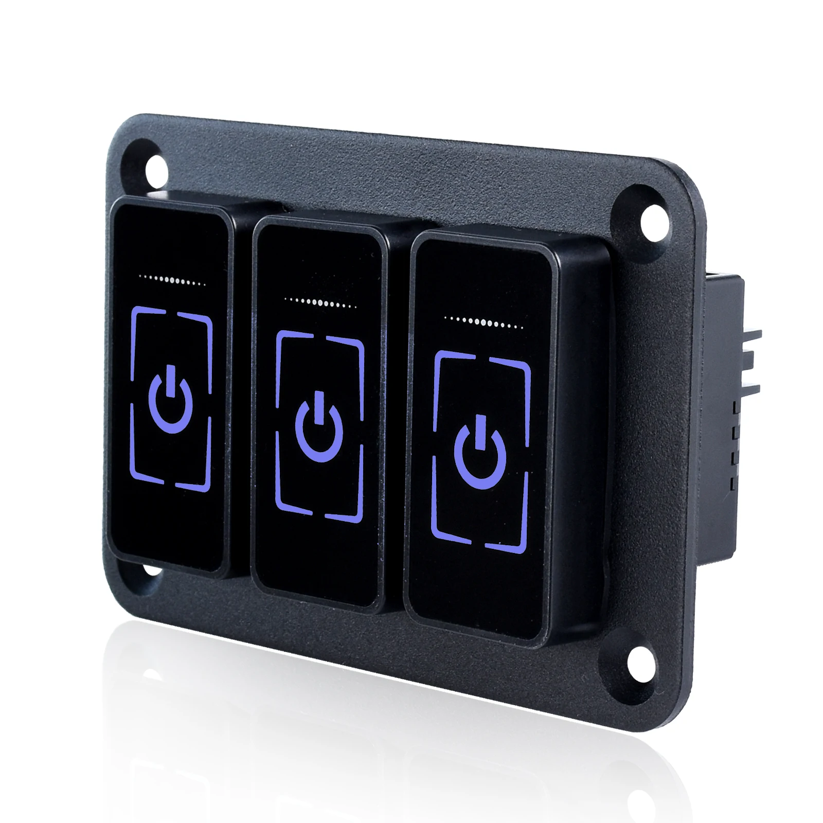 New touch screen Universal LED Light On-Off Control Relays System for SUV UTV Boat Caravan Rocker Switch Panel