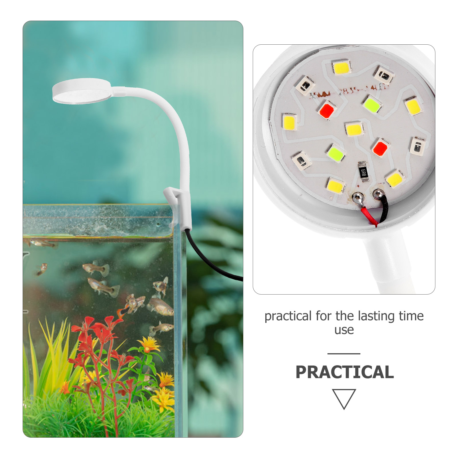 LED Fish Tank Lights Small Plant Accessories Compact Aquarium Jellyfish Plastic Reusable Lamp