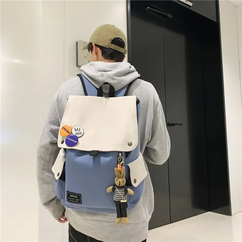 Mens and Womens Leisure Travel Backpacks Korean Fashion Large Capacity Shoulder Bag College Student Harajuku School Backpack 241111