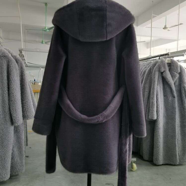 shanshi fur coat women Haining men's women's fur green and environmentally friendly cape hat two-color coat hooded faux mink fur women