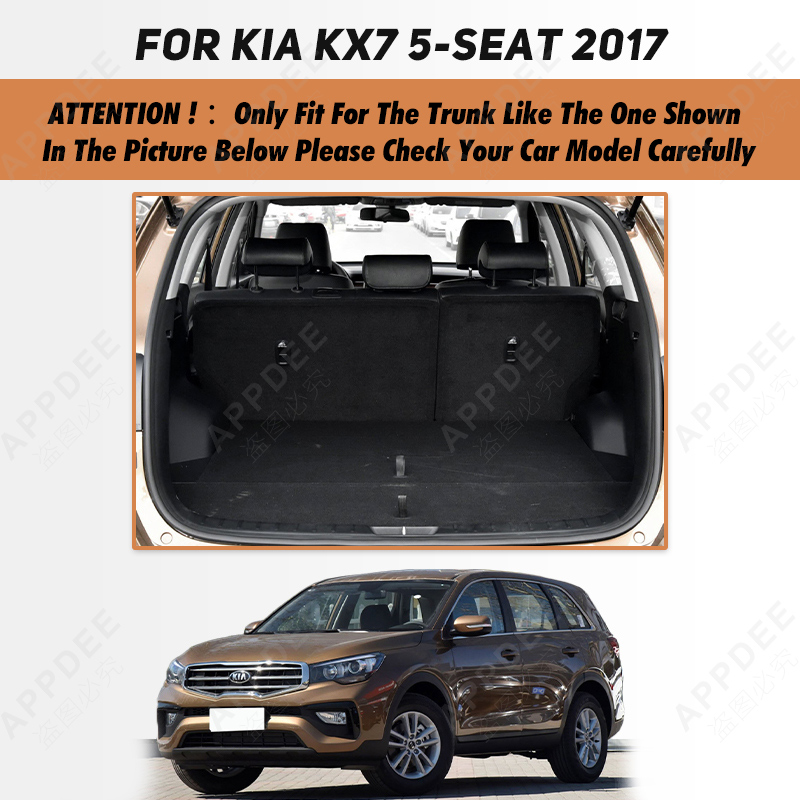 Auto Full Coverage Trunk Mat For Kia KX7 5/7-Seat 2017 Car Boot Cover Pad Cargo Liner Interior Protector Accessories bb57c