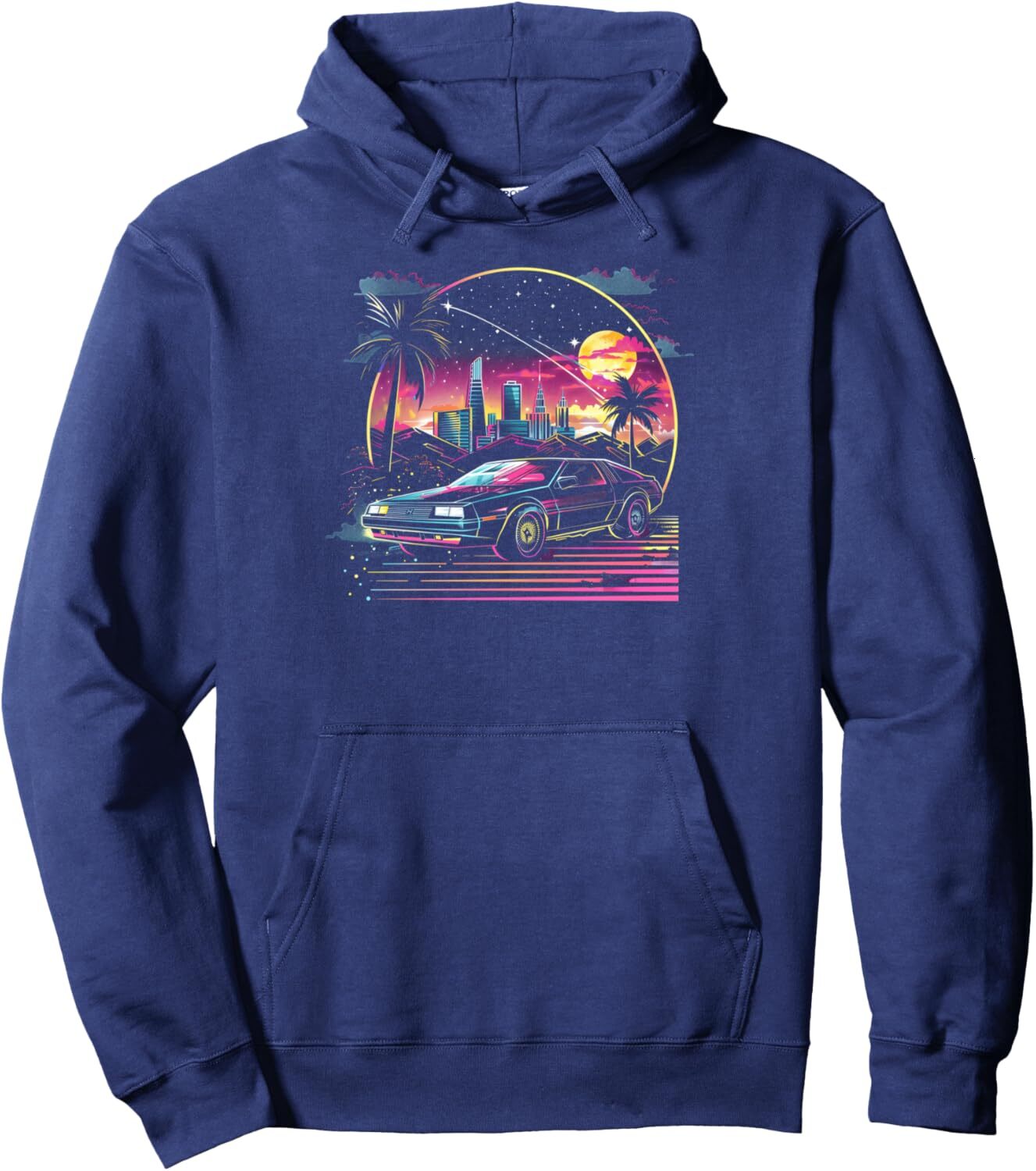 Hoodie for Mens Womens Retro Sunset Synthwave 80s Nostalgia Vaporwave Synth Pop Pullover Hoodie Graphic Hoodies sweatshirt cool