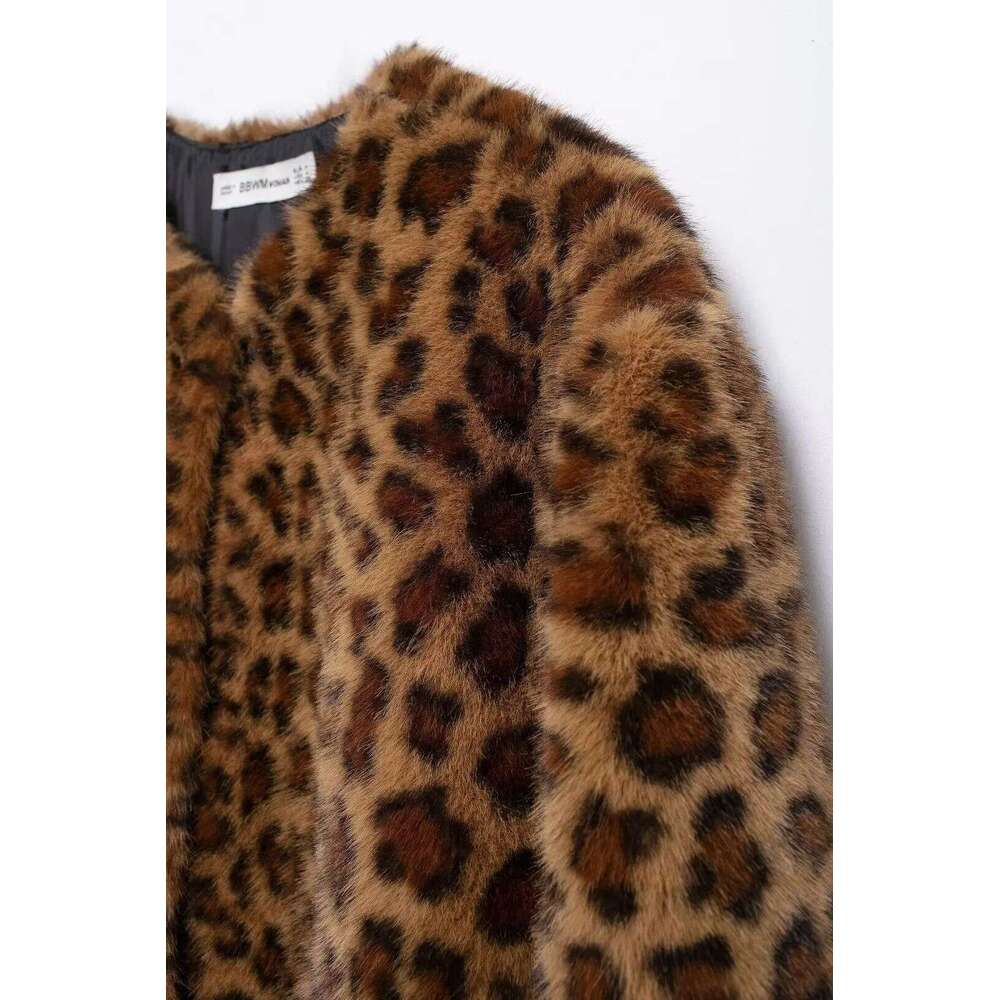 shanshi fur coat women Animal print fur coat