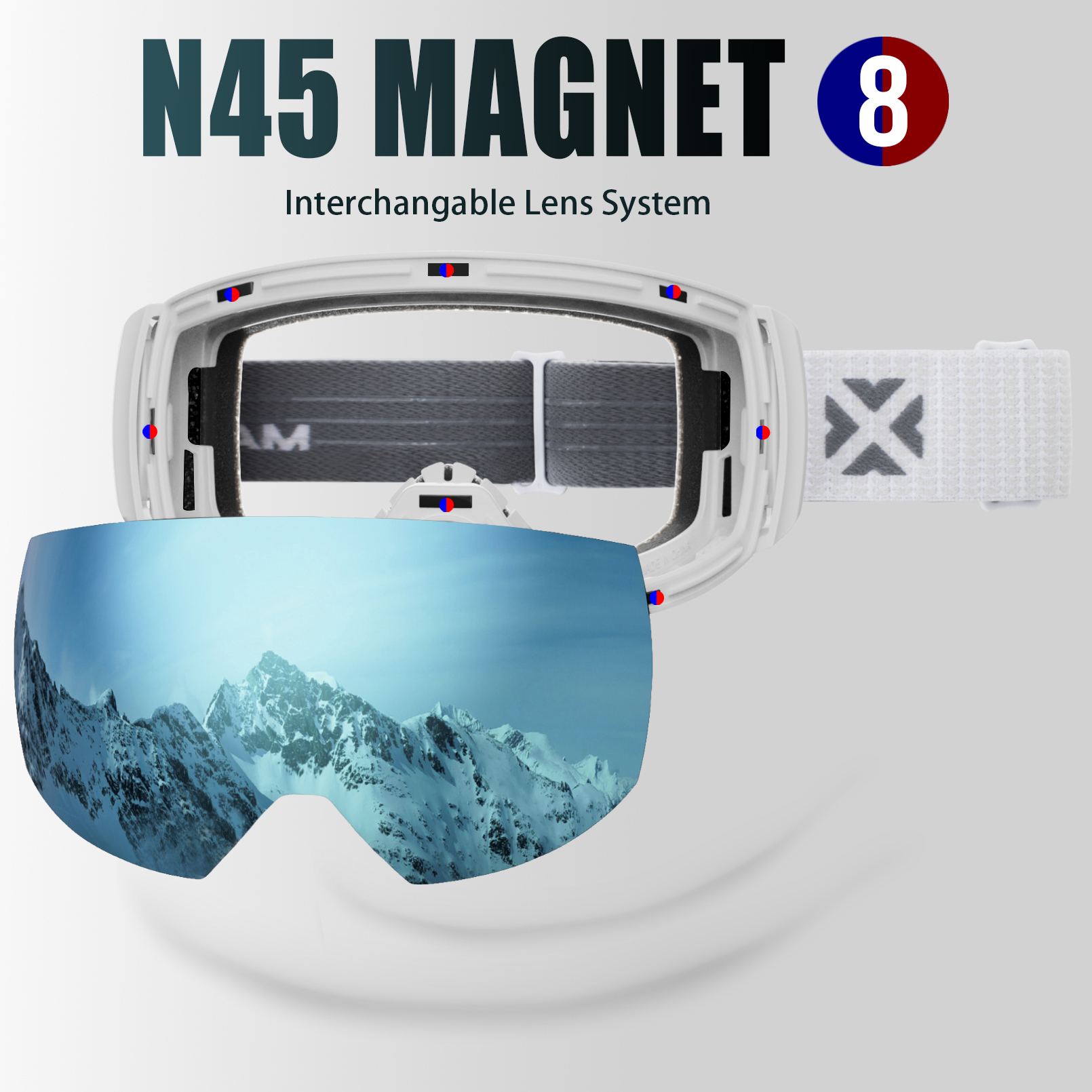 New Brand Professional Winter Ski Goggles Double Layers Lens Anti-fog UV400 Ski Glasses Skiing Snow Goggles Men Women M6