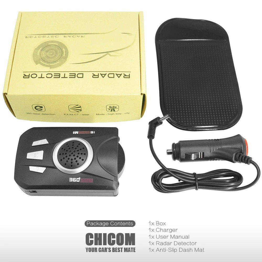 New 16-Band Cobra M8 Vehicle-mounted Anti 180 Degree LCD Display Digital Auto Electronics Dog Laser Radar Detector