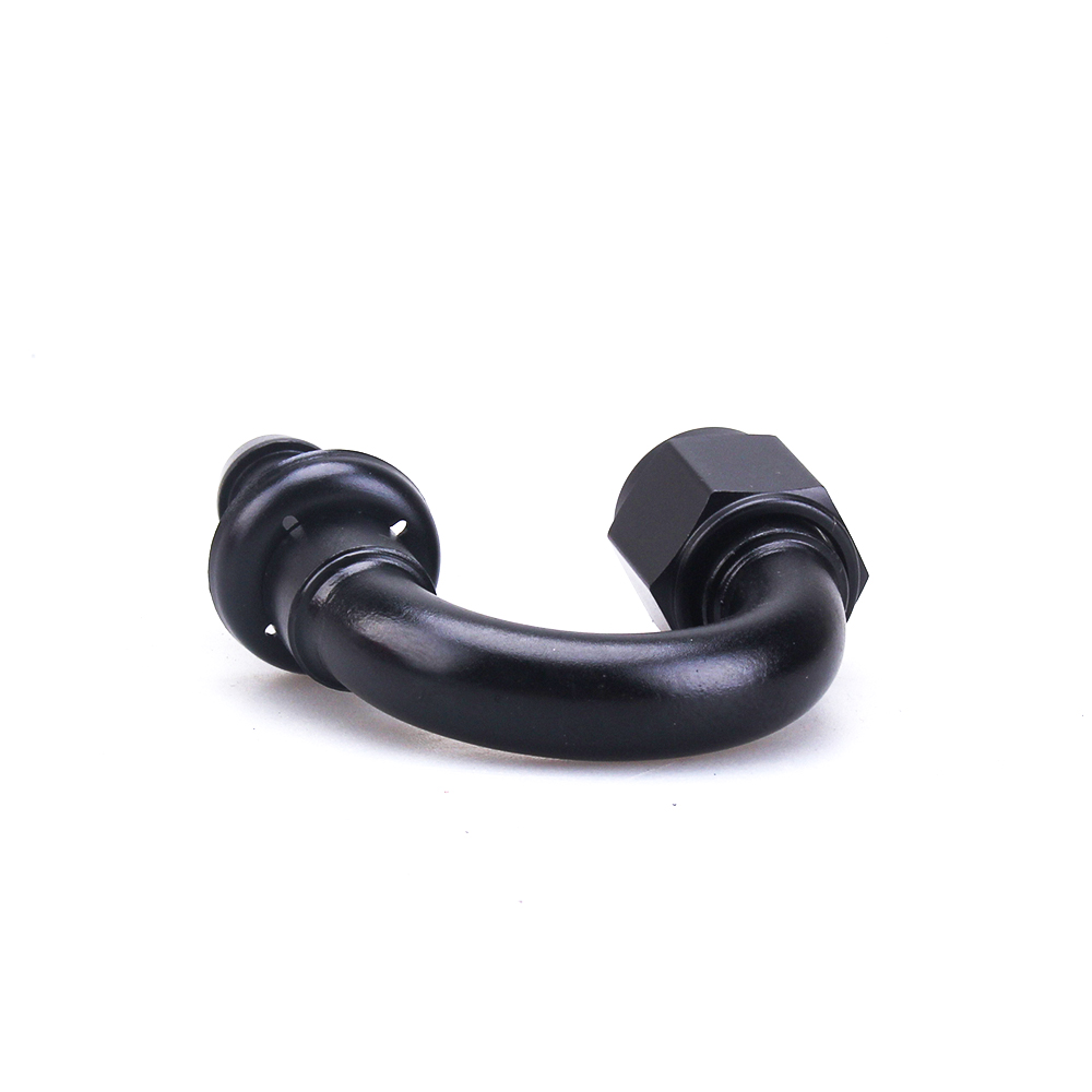 Uuiversal Aluminum AN4 AN6 AN8 AN10 Fitting Oil Fuel Push On 0 90 45 180 Degree Rubber Tube Hose End