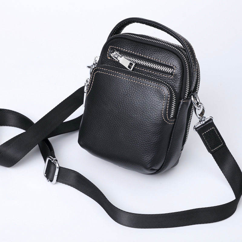 High Quality Men's Leather Shoulder Bag Real Cowskin Mini Crossbody s Of Male Small Messenger Phone Pouch Man c91f8