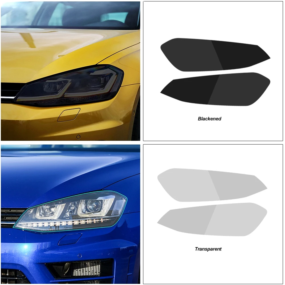 Suitable For VW Golf 7 2012-2019 HD Car Headlight Tint Protective Tailight TPU Sticker Decor Film Accessorie