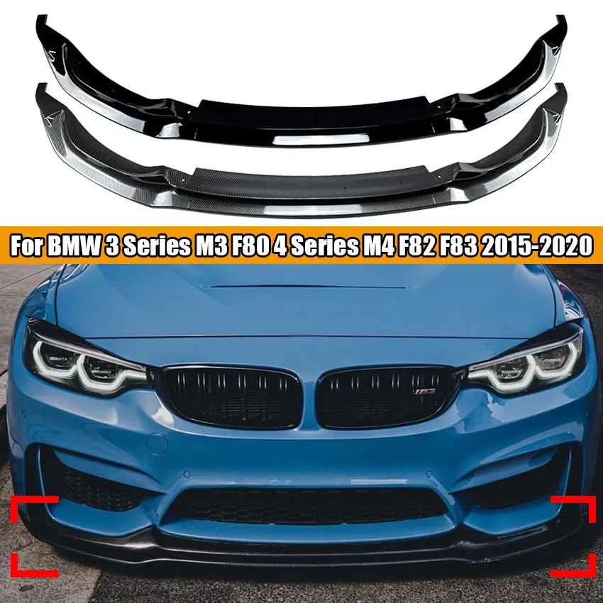 Front Bumper Lip Spoiler Car Diffuser Splitter Cover Gurad Body kits For M3 F80 M4 F82 F83 2015-2020