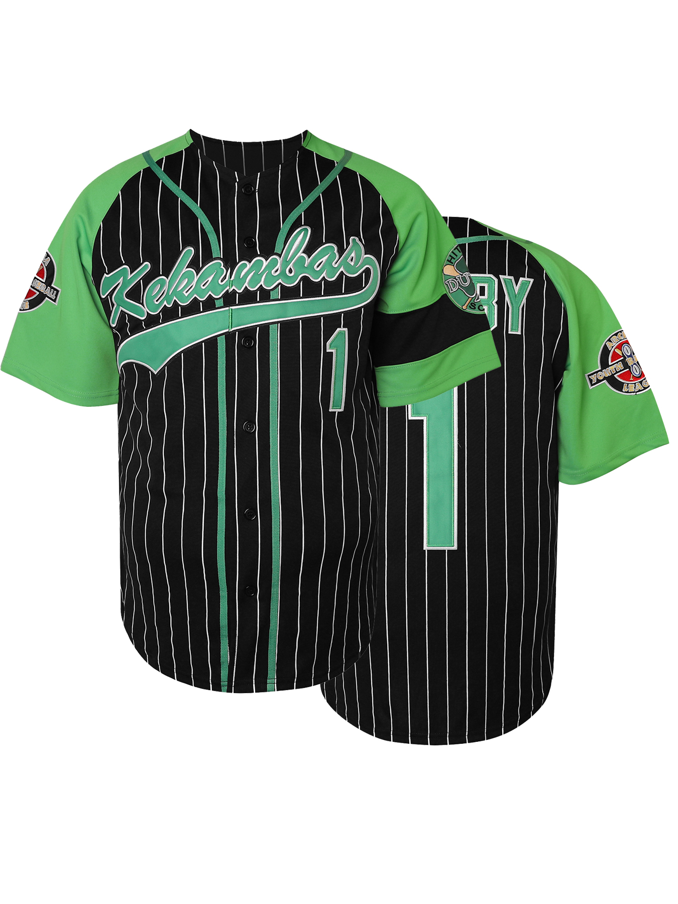Mesn G-Baby 1 Jarius E Hardball Movie Embroidery Letter And Number V-Neck Baseball Jersey - Soft, Breathable, Comfy Top For Training, Compeon