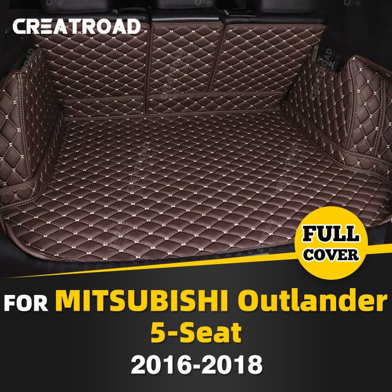 Auto Full Coverage Trunk Mat For Mitsubishi Outlander 5-Seat 2016-2018 17 Car Boot Cover Pad Interior Protector Accessories ec7b9