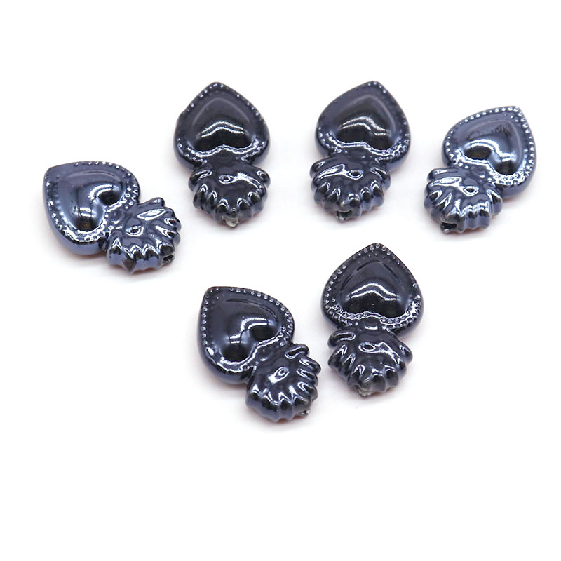 Love Torch Shape Ceramic Beads For Jewelry Making Necklace Bracelet Multicolored Porcelain DIY Beads Wholesale