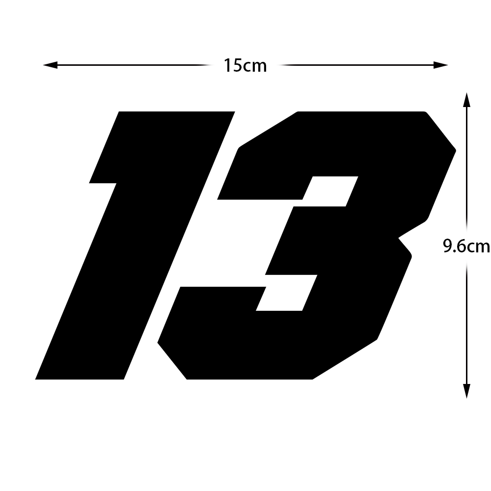 Moto Stickers Number 13 Reflective Motorcycle Accessories Stickers for Suzuki Vstrom 650 GSXR 600 GSR 600 Yamaha R1 MT07 R3 R7 7ed55