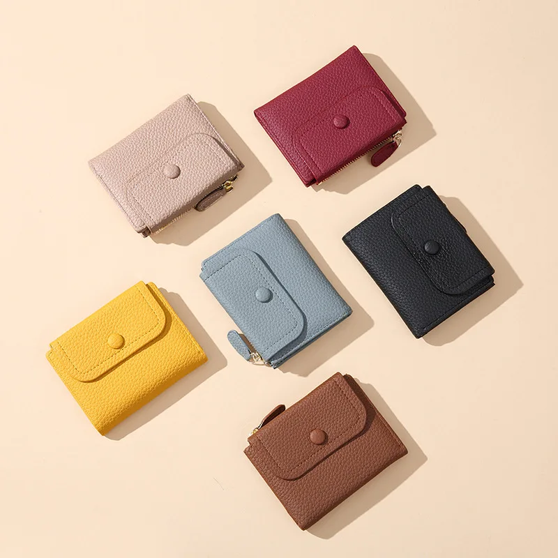 Small Pu Leather Women Wallet Mini Lady Coin Purse Pocket Yellow Female Wallet Girl Purse Brand Designer Women Purse