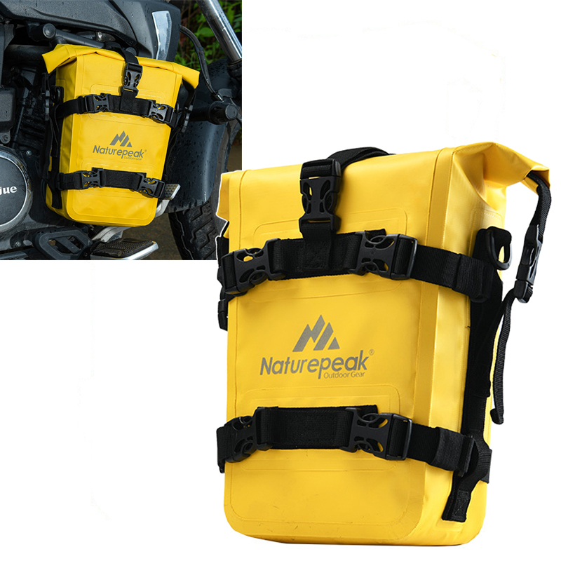 Crash Bar Motorcycle IPX-7 Waterproof Motor Bumper Dry 8L Large Capacity Outdoor Tank Bag Tool Pack Side Saddle