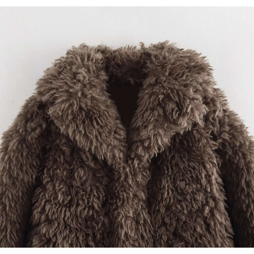 shanshi fur coat women Winter New Women's Clothing Artificial Fur Effect Short Coat for Women
