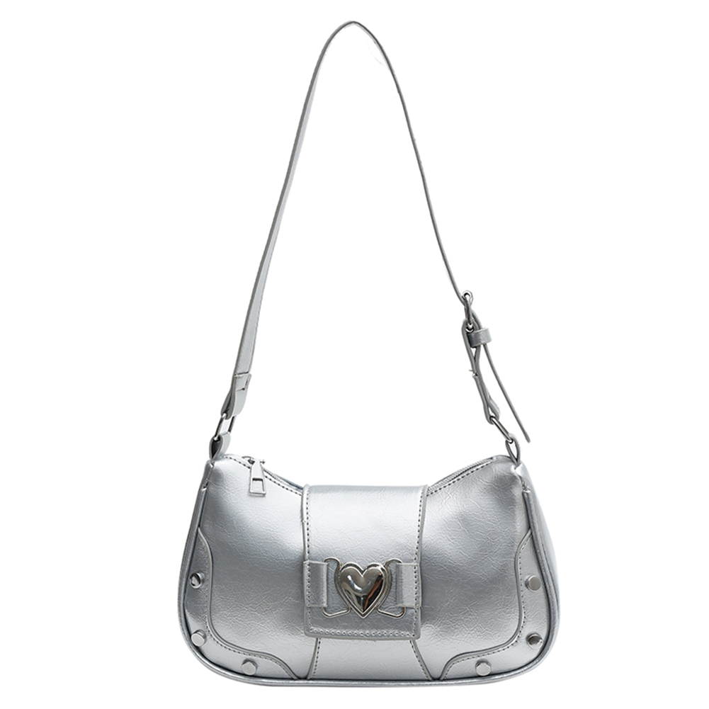 PU Leather Fashion Sling Bag Large Capacity Women Stylish Satchel Bags Adjustable Strap Y2K Solid Color Travel Bags