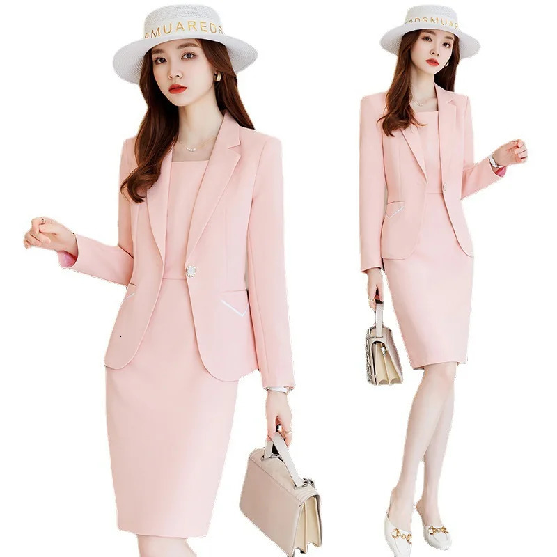 Elegant jacket set womens business work uniform office womens professional two-piece set womens fashion 241112